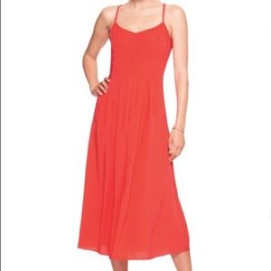 BR strappy pintuck maxi dress - coral